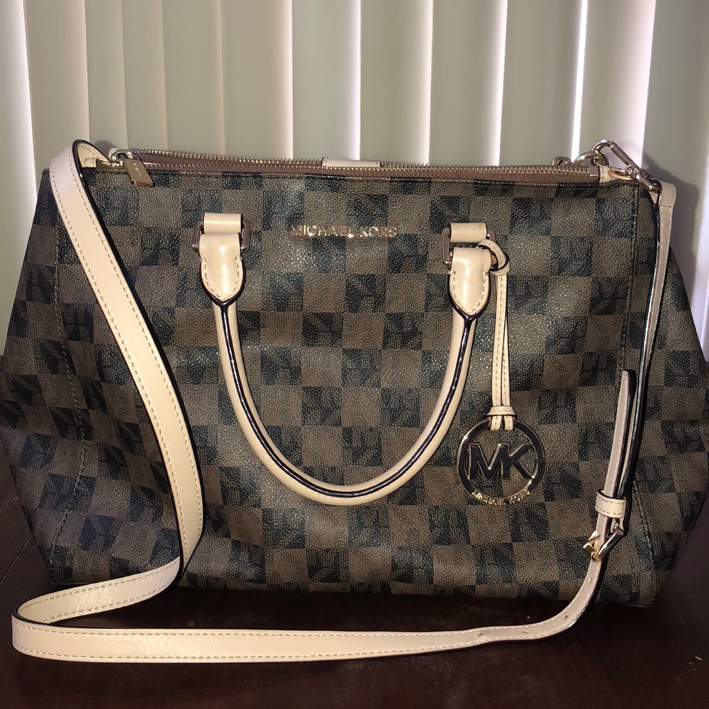 Michael KORS Handbag Satchel MK Saffiano Leather
